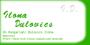 ilona dulovics business card